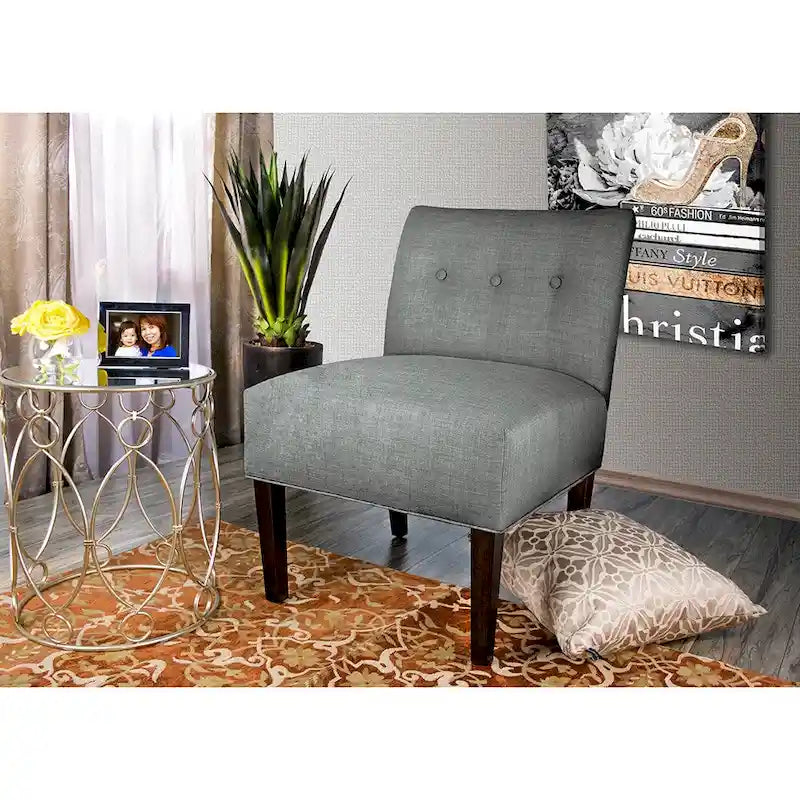 Poltrona decorativa capitonné - Robusto telaio in metallo, colori assortiti