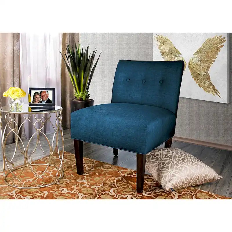Poltrona decorativa capitonné - Robusto telaio in metallo, colori assortiti
