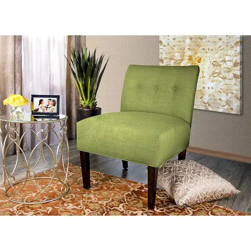 Poltrona decorativa capitonné - Robusto telaio in metallo, colori assortiti