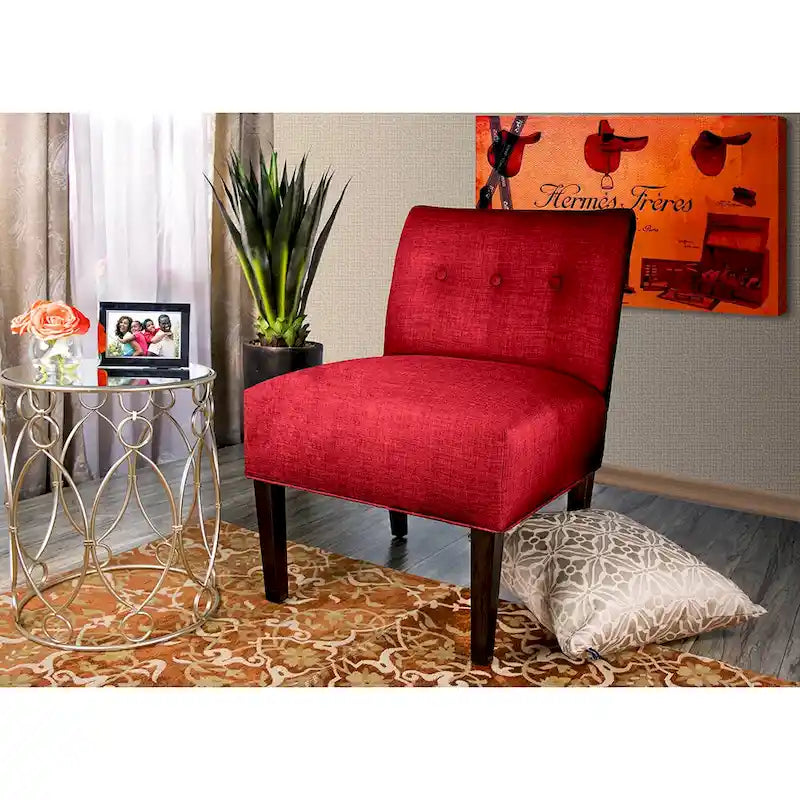 Poltrona decorativa capitonné - Robusto telaio in metallo, colori assortiti