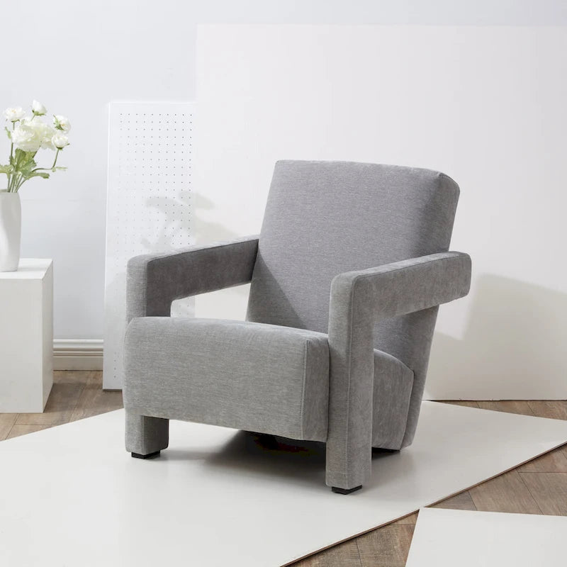 Poltrona moderna in velluto - Ispirazione Mid-Century, Basso profilo, 68Lx89Px76A